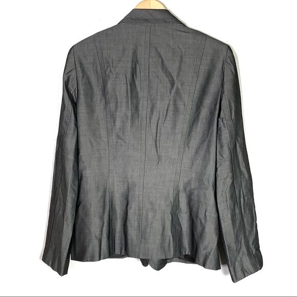 Etcetera gray trench style tie waist wool and mohair blend blazer women's 14 B96 - Picture 4 of 4